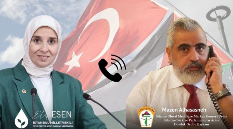 DEVA Partili Elif Esen, Filistin-Türkiye Parlamentolar Arası Dostluk Grubu Başkanı Mazen Al-Hasasneh ile görüştü