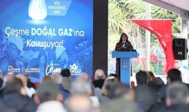 Çeşme’de ilk doğal gaz verildi!