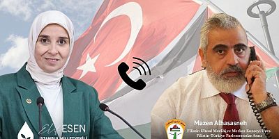 DEVA Partili Elif Esen, Filistin-Türkiye Parlamentolar Arası Dostluk Grubu Başkanı Mazen Al-Hasasneh ile görüştü