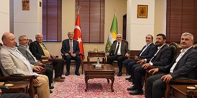 HÜDA PAR Genel Başkanı Yapıcıoğlu, PSK Genel Başkanı Bayram Bozyel’i kabul etti