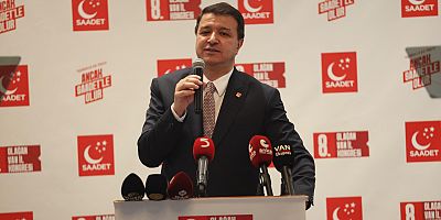 SAADET LİDERİ ARIKAN, PARTİSİNİN VAN İL KONGRESİNDE KONUŞTU 22 YILDA FAİZE 4 TRİLYON 748 MİLYAR 50 MİLYON TL ÖDENDİ! “TÜRKİYE YÜZYILI ÇETELER YÜZYILINA DÖNÜŞTÜ!” 
